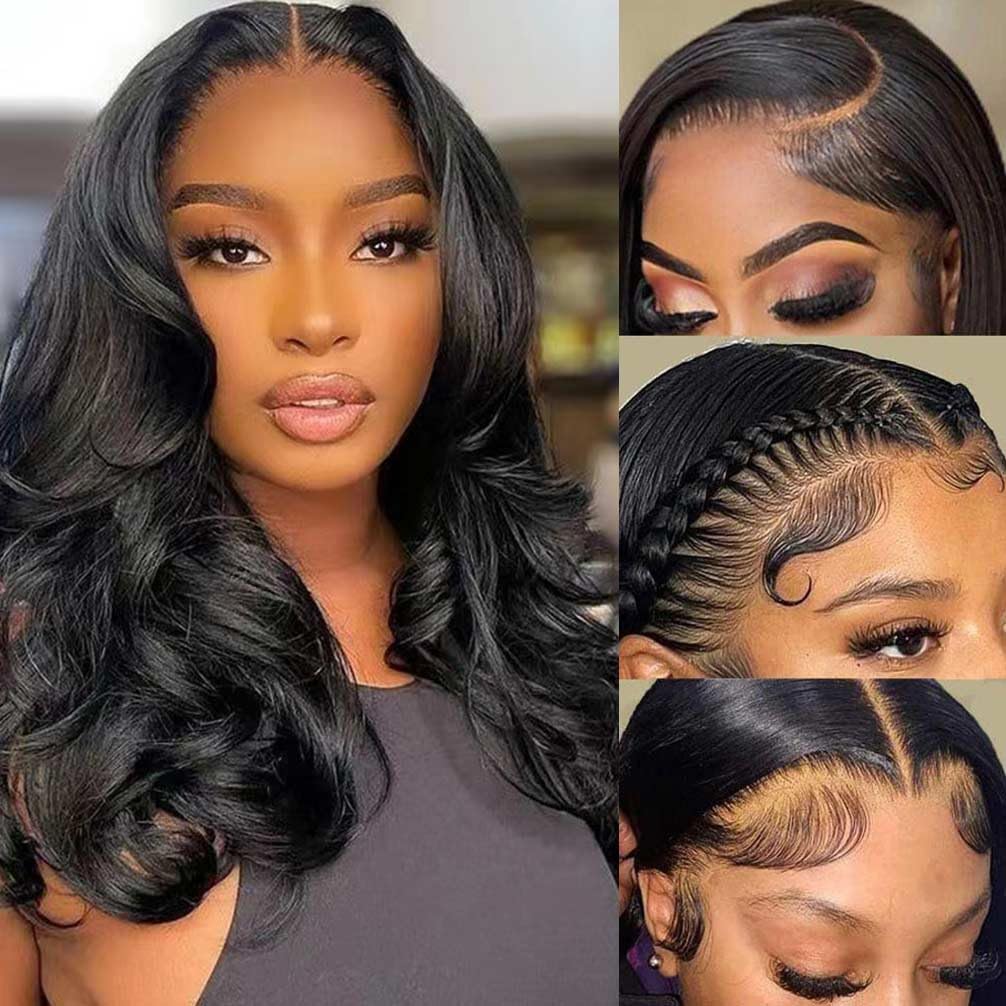 Srakuw 13X4 Lace Front Wigs For Black Women 180% Density Bob Wig Human Hair Brazilian Body Wave Human Hair Wig Hd Lace Frontal W