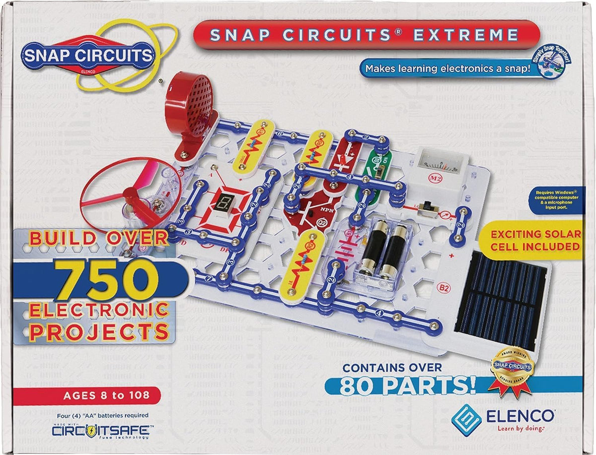 Snap Circuits Jr. SC-100 Electronics Exploration Kit, 100+ Projects, STEM Toy for Kids 8+