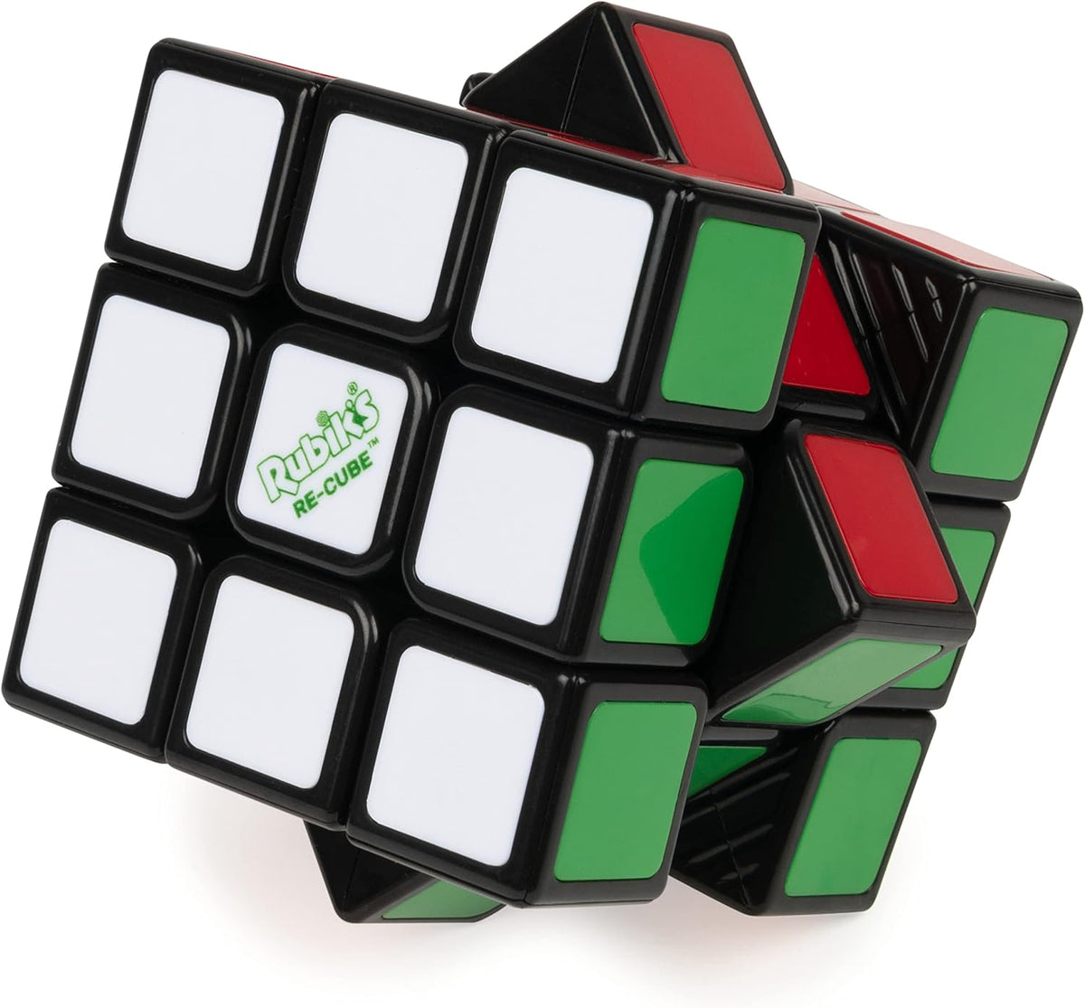 Rubik's Re-Cube 3x3 Cube Made with 100% Recycled Plastic, Color-Matching Puzzle for Ages 8 & Up