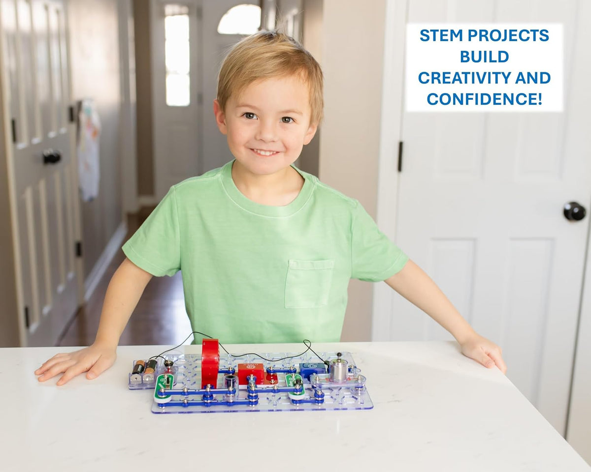 Snap Circuits Jr. SC-100 Electronics Exploration Kit, 100+ Projects, STEM Toy for Kids 8+