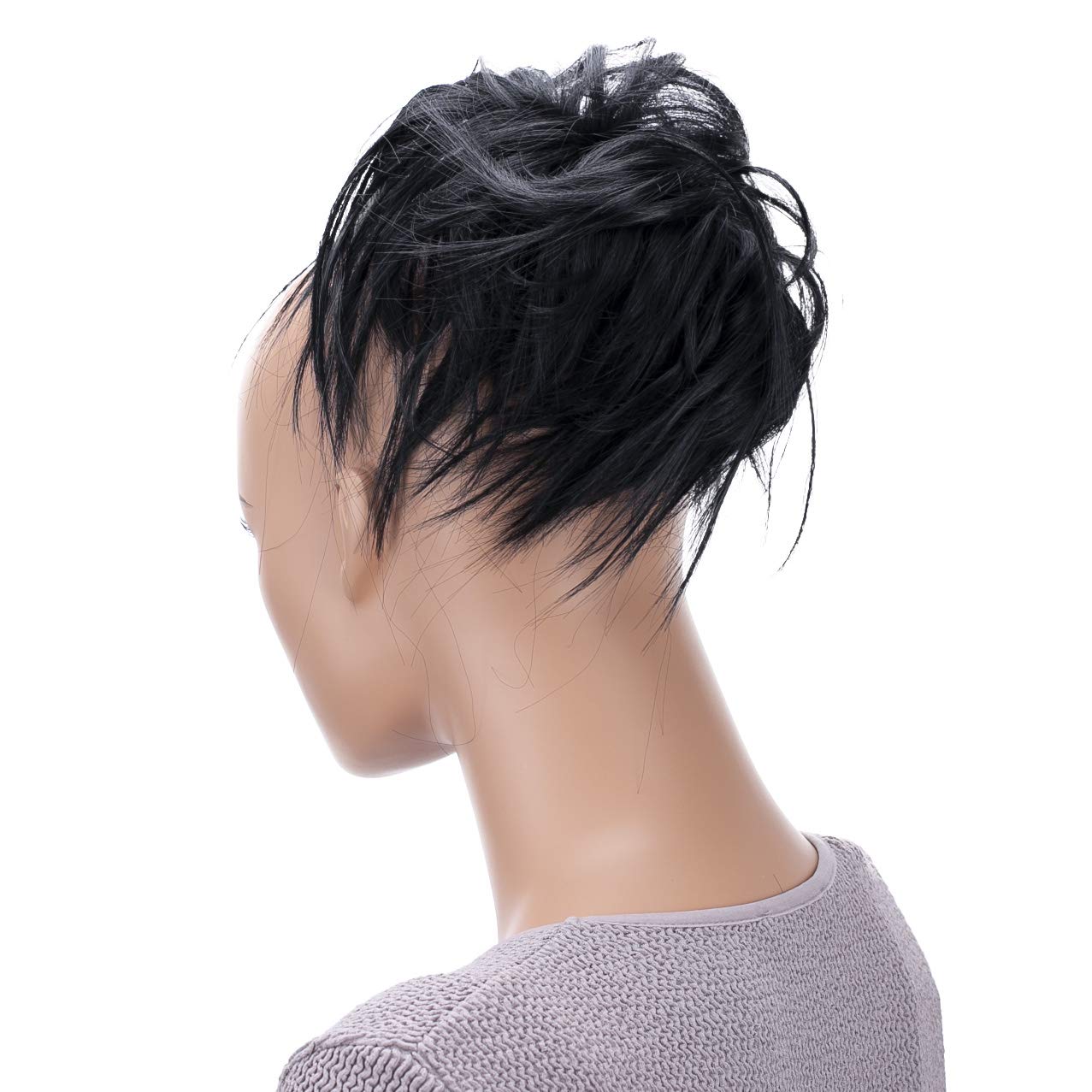 Caisha Xxl Hairpiece Scrunchie Updo Voluminous Slightly Wavy Messy Bun Black G1F