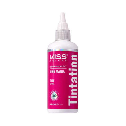Kiss Tintation Semi-Permanent Hair Color Treatment 148 Ml (5 Us Fl.Oz) (Pink Mania)