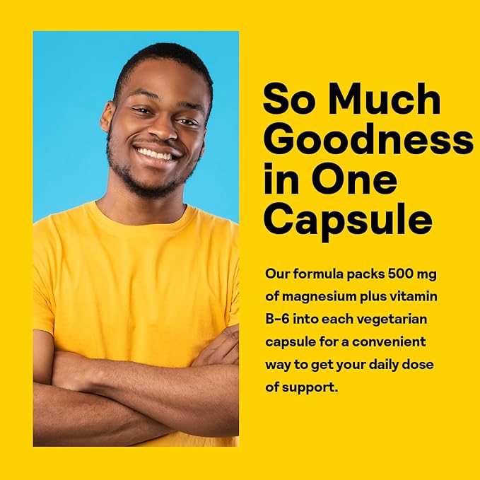 Nature’s Life Renewing Magnesium 500 mg - Magnesium Citrate, Magnesium Malate, Magnesium Oxide Plus Vitamin B-6 - Muscles and Nerves Support - Lab Verified - 275 Servings, 275 VegCaps