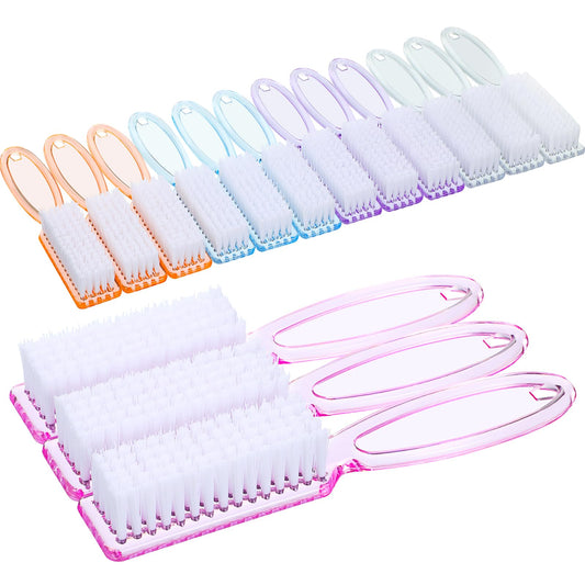 15 Pieces Nail Brush For Cleaning Fingernails Nail Scrub Manicure Brush Handle Grip Cleaning Brushes Pedicure Brush For Toes And