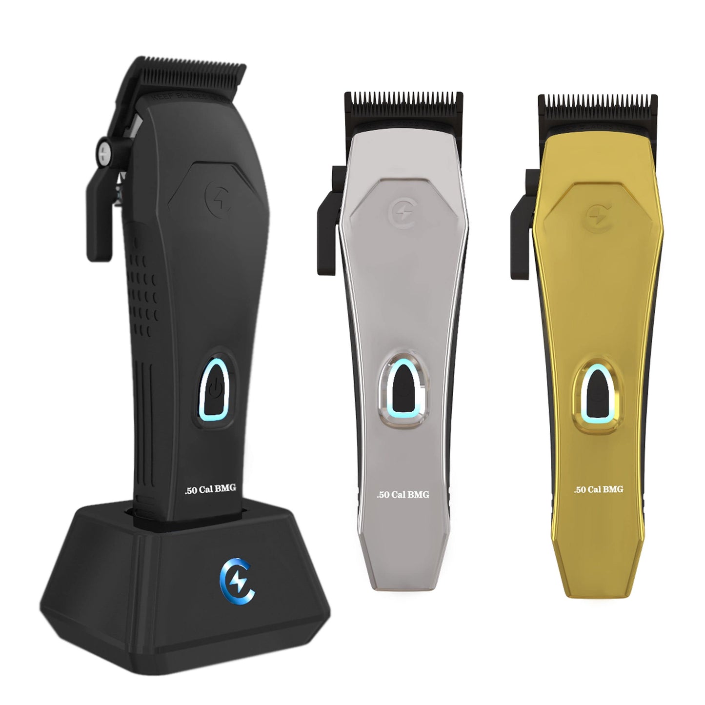 Caliber .50 Cal Bmg Clipper - Professional Cordless Magnetic Motor Clippers - Quiet Operation Trimmer - Rechargeable Powerful Ba