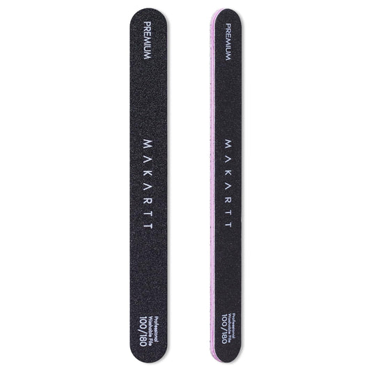 Makartt Nail File, 100/180 Grit Emery Boards For Nails, Professional Washable Doubled Sides Nail Files For Natural Acrylic Nails