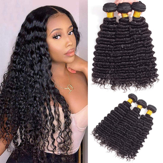 12A Brazilian Deep Wave Human Hair 3 Bundles 16'' 18'' 20'' 300G Pineapple Deep Wave Bundles 100% Unprocessed Virgin Remy Hair B