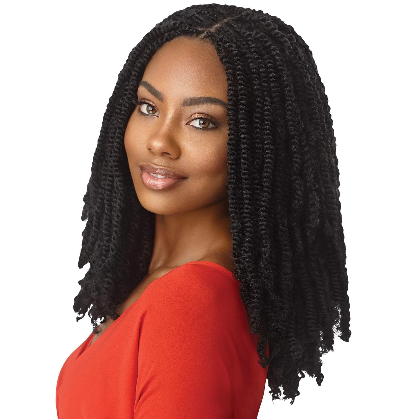 Multi Pack Deals! Outre Synthetic Braid - X Pression Twisted Up Springy Afro Twist 16 (5-Pack, 2T1B/30)