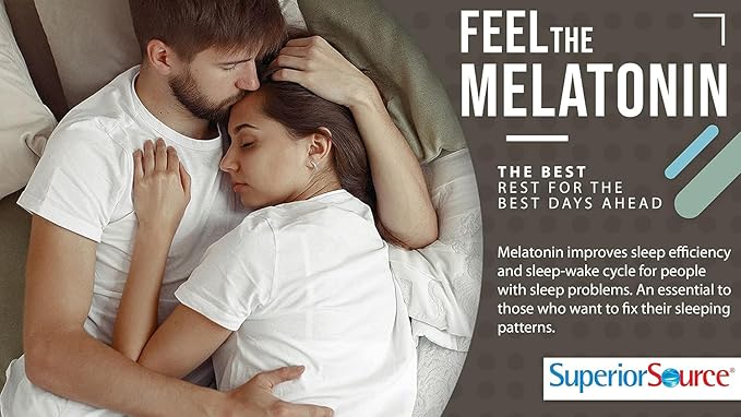 Superior Source Melatonin 5 mg - Healthy Sleep Support Supplement for Adults - Melatonin Formula with Chamomile Aids Relaxation & Restful Sleep - 60 Sublingual Dissolving Tablets