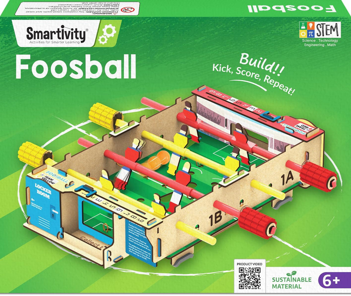 Smartivity Foosball Table for Kids Age 6-14 Years | STEM Educational Science Toy | DIY Indoor Games