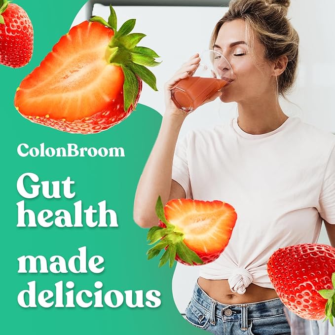 ColonBroom Psyllium Husk Powder (Strawberry, 50 Servings) + Apple Cider Vinegar Gummies for Women – Supports Body Composition, Boost Metabolism & Improves Digestive Wellness (60 Count)