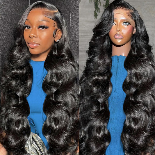 30 Inch 13X6 Lace Front Wigs Human Hair Body Wave Human Hair Wig 180% Density 13X6 Pre Plucked Bleached Knots Lace Front Wig Bod