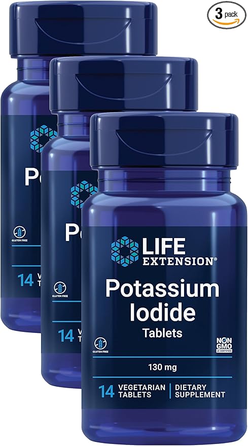 Life Extension Potassium Iodide 130mg 14 Tablets (Pack of 3)