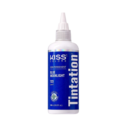 Kiss Tintation Semi-Permanent Hair Color Treatment 148 Ml (5 Us Fl.Oz) (Blue Moonlight)
