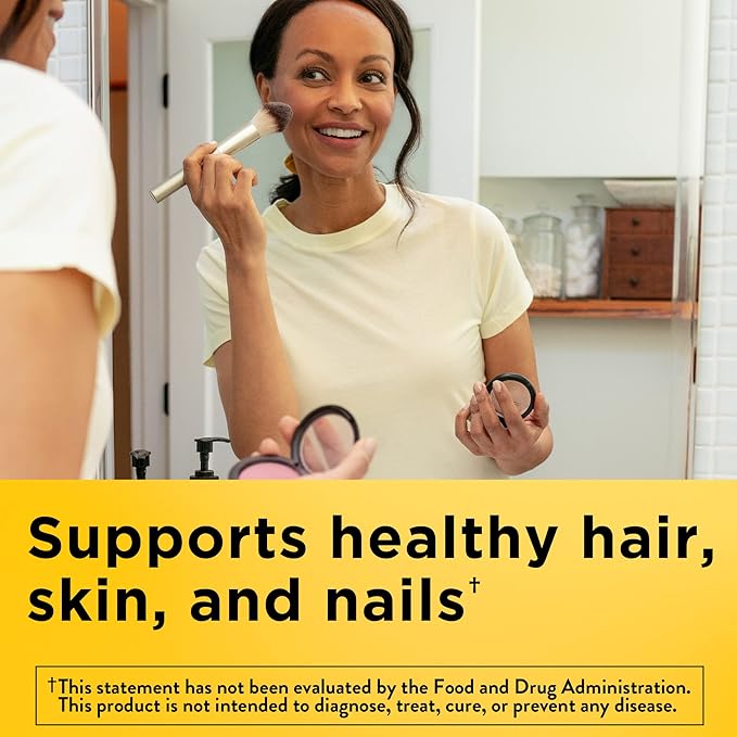Nature Made Extra Strength Biotin 2500 mcg, Dietary Supplement For Healthy Hair, Skin & Nail Support, 150 Softgels, 150 Day Supply