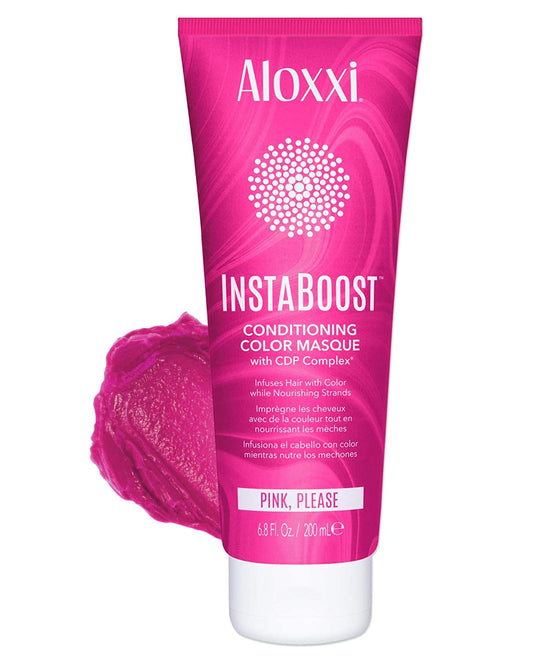 Aloxxi Instaboost Pink Color Depositing Conditioner Mask  Instant Temporary Hair Color Dye - Hair Color Masque For Deep Conditio