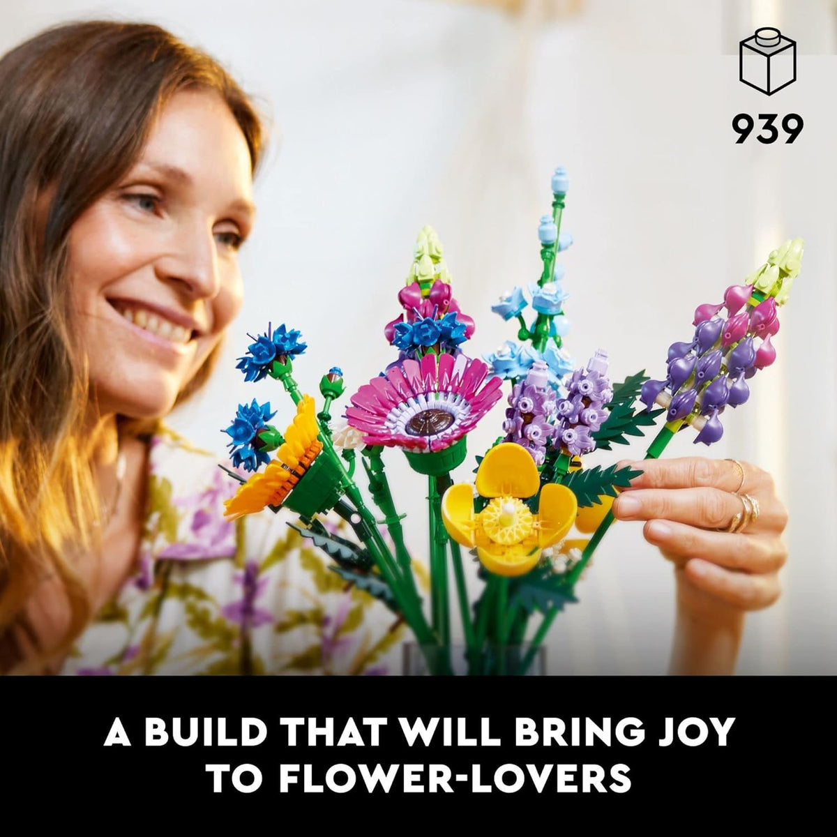 LEGO Botanicals Artificial Wildflower Bouquet Building Set for Home Decoration, Adults Ages 18+ - 10313
