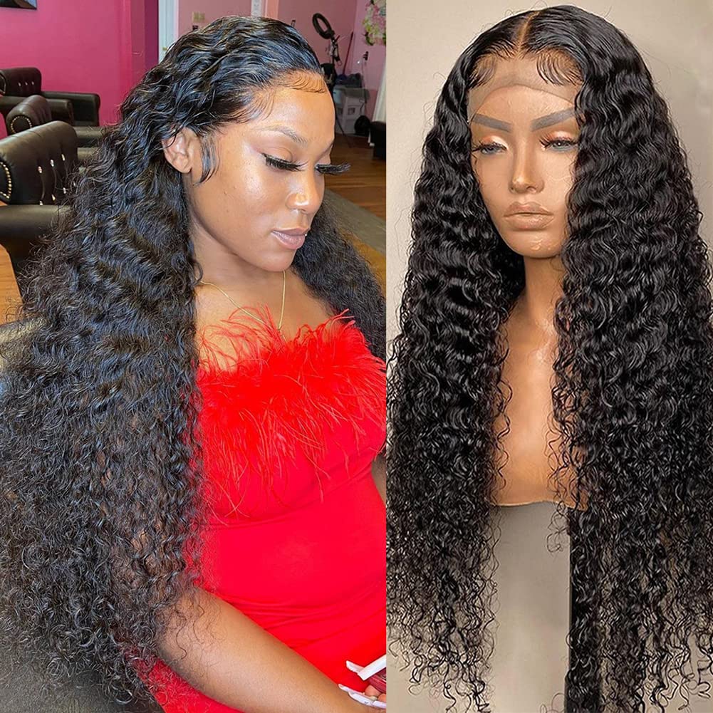 360 Deep Wave Lace Frontal Wigs Human Hair Hd Transparent Deep Wave Wigs 200% Density Pre Plucked With Baby Hair Brazilian Virgi