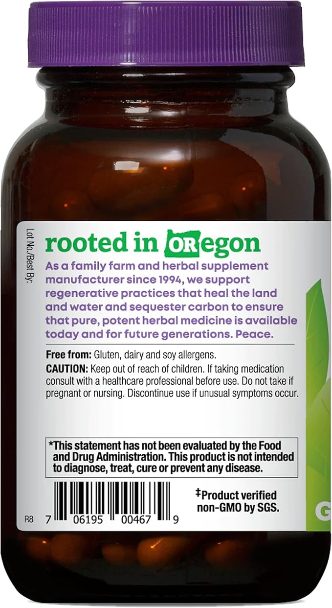 Oregon's Wild Harvest Non-GMO American Ginseng Capsules, 50 Count