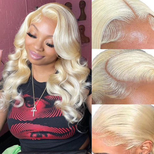 Alielaine Body Wave Blonde Wig Human Hair 613 13X4 Lace Front Wig Human Hair 200% Density 613 13X6 Lace Front Wig Human Hair Pre