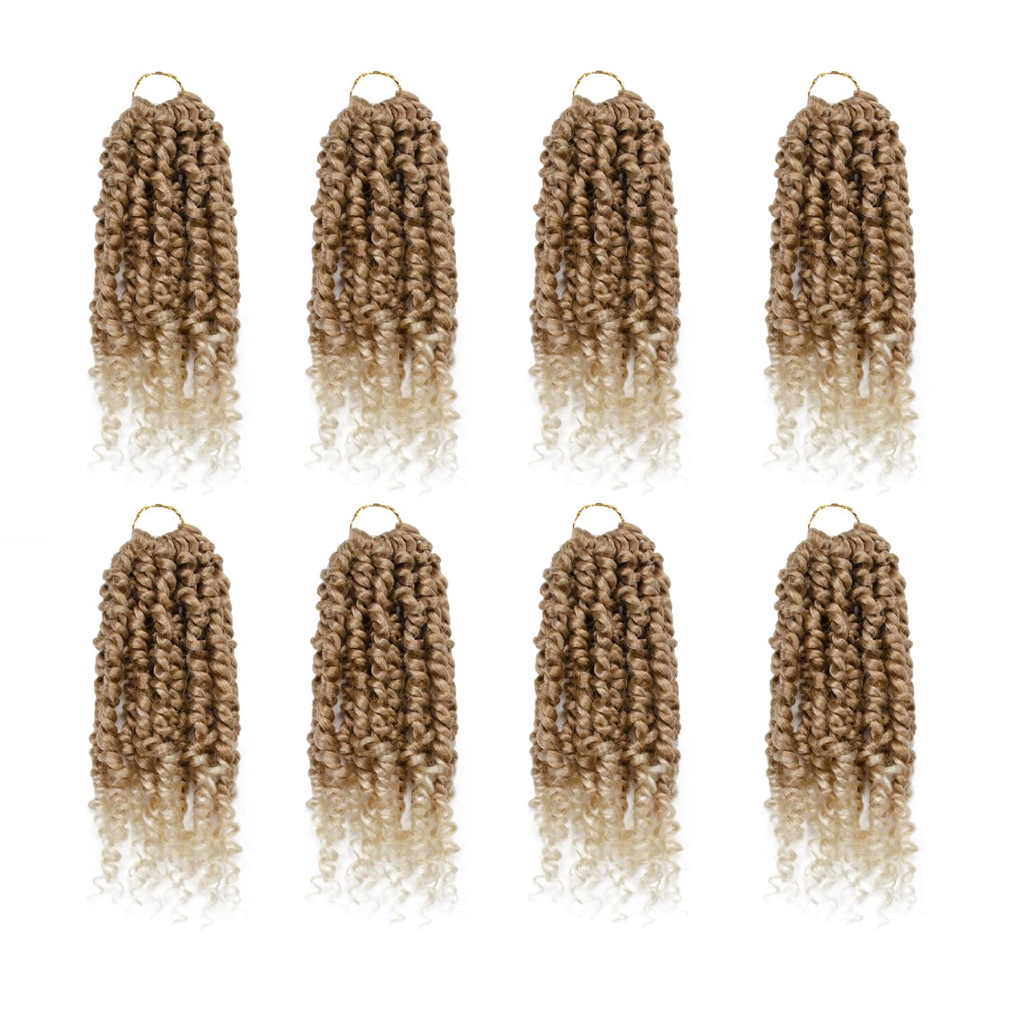 Passion Twist Hair For Kids- 8 Packs 6 Inch Passion Twist Crochet Hair For Women, Crochet Pretwisted Curly Hair Passion Twists S