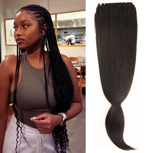 Leticia Pre Sectioned Braiding Hair For Braids Black Braiding Hair Pre Stretched Kanekalon Braiding Hair