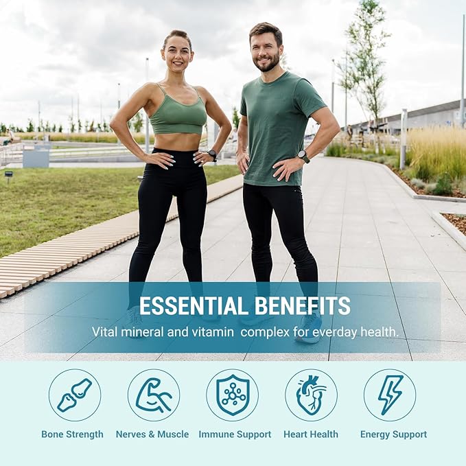Magnesium Complex 3 Pack, Magnesium Glycinate, Citrate, Malate, Oxide, Gluconate with Zinc and Vitamin D3, Magnesium Supplement for Muscle, Nerve, Heart, Bone Support, High Absorption, 270 Tablets