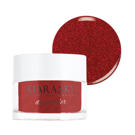 Kiara Sky Long Lasting Nail Dip Powder Red Tones 1 Oz, Sultry Desire