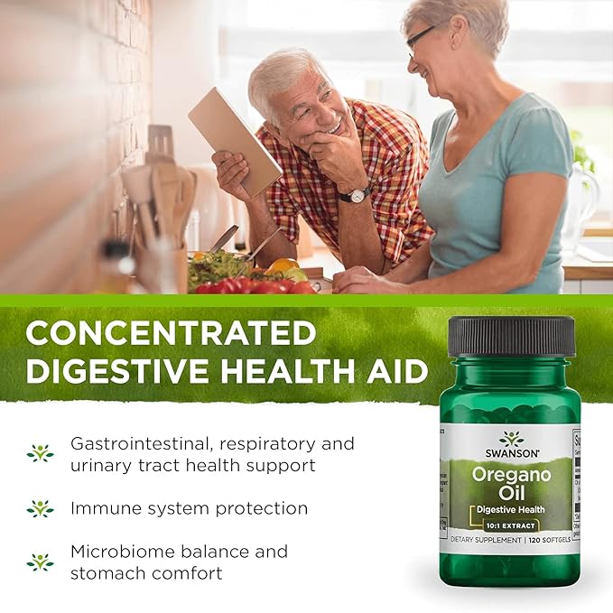 Swanson Oregano Oil 10:1 Extract - Natural Supplement Promoting Digestive Health & Respiratory Support - Supports Gastrointestinal System & Urinary Tract Health - (120 Softgels, 150mg Each) (4 Pack)