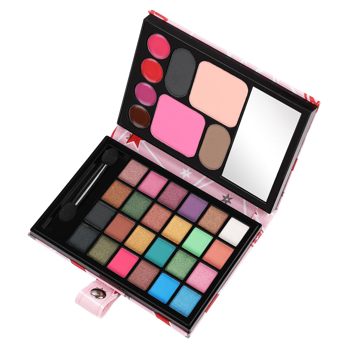 All In One Makeup Kit For Women Full Kit - 24 Eyeshadow, 4 Lipsticks, 1 Blushers, 1 Powder, 2 Eyebrow Powder, 1 Mirror, 1 Double
