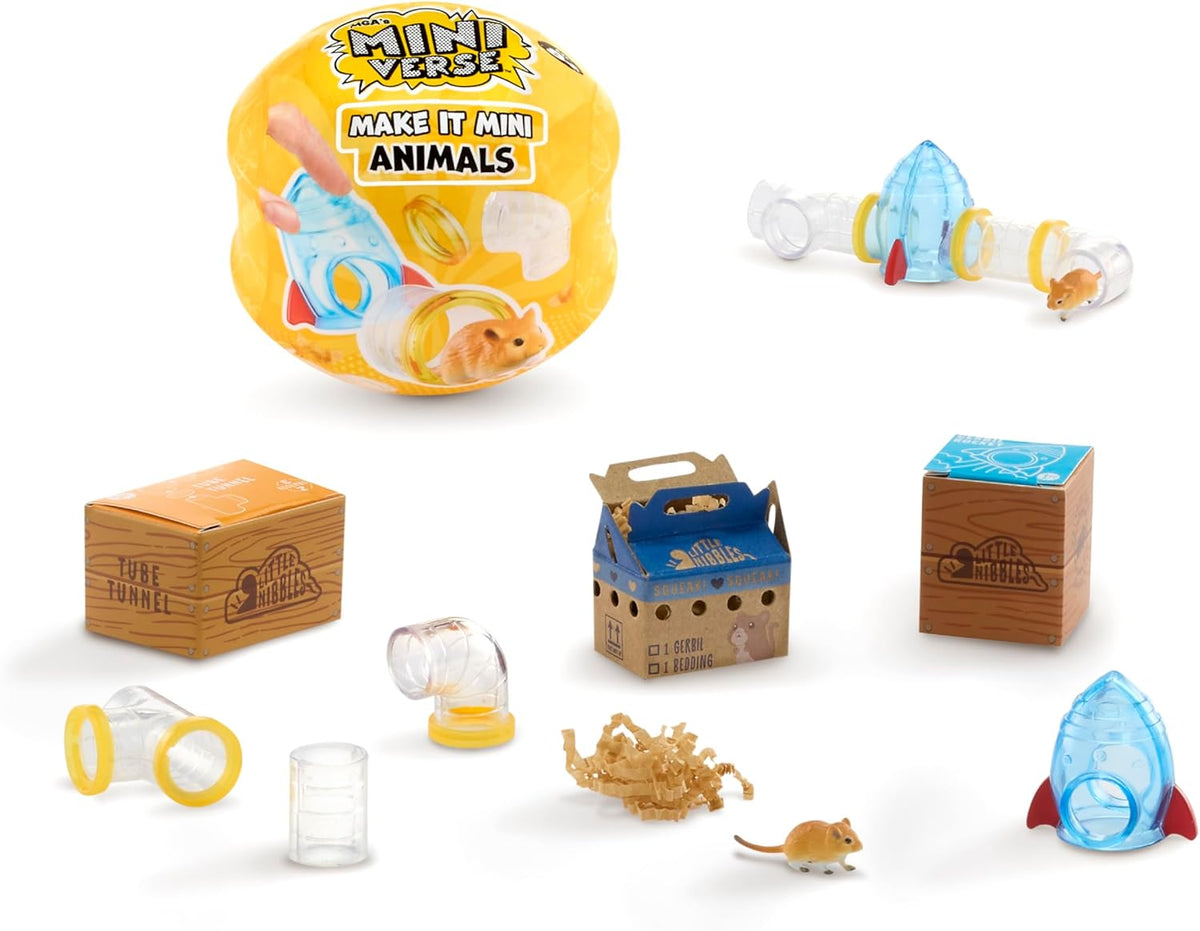 MGA's Miniverse Make It Mini Animals Series 2 Mini Collectibles, Blind Pack, DIY, Crafts, Resin, Replica Animals, Collectors, Gifts, 8+