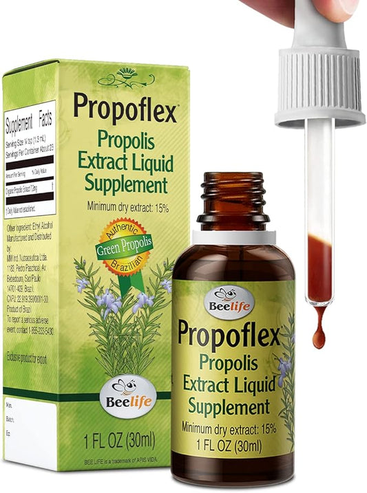 Beelife Brazilian Green Propolis Extract - 15% Extract Bee Propolis Tincture, High Artepillin-C Levels - Natural Antioxidant-Rich Liquid Supplement for Health - Natural Propolis Immune Support, 30ml