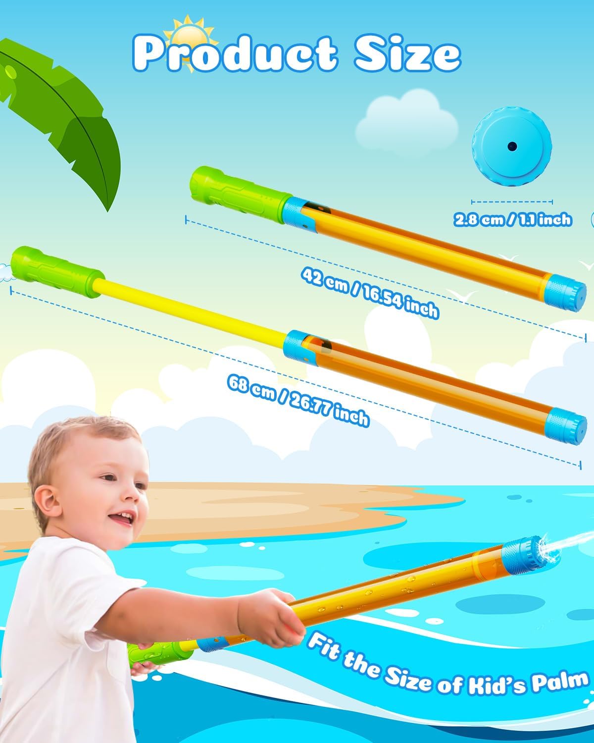 Water Gun Squirt Toys for Kids Adults Shoot Up to 40 Feet 6 Pack | Outdoor Super Blaster, for Age 3-4-5-8-12 Bulk, Fun Water Squirter for Swimming Pool Beach Summer Outside Party Games