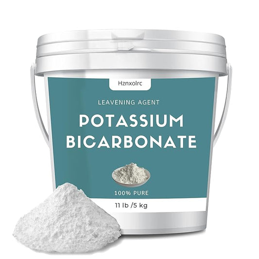 11 lb Potassium Bicarbonate Powder, 100% Pure Potassium Bicarbonate Powder, Potassium Bicarbonate for Plants, Used In Making Wine, Cakes, Cookies and More