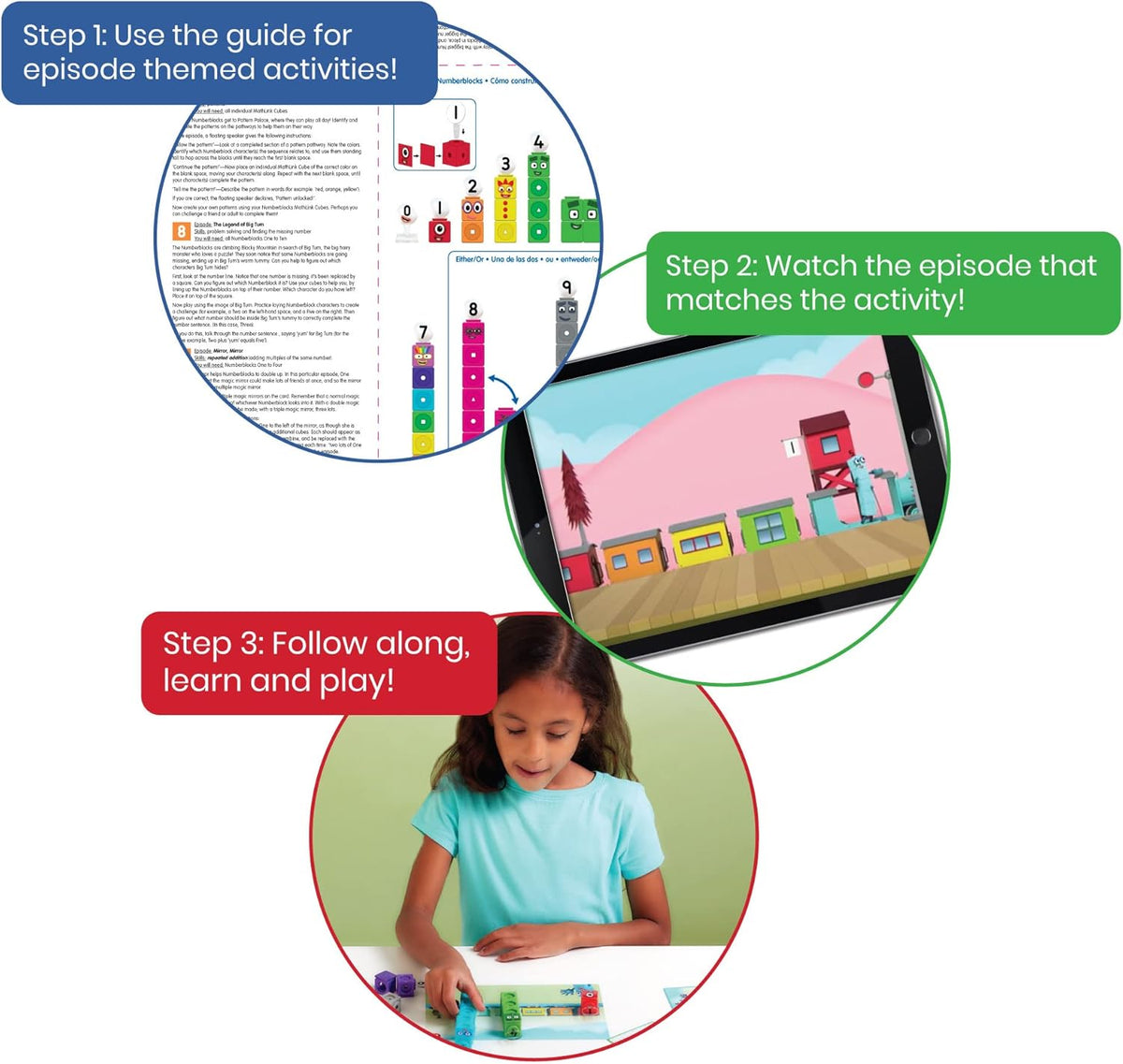 Numberblocks MathLink Cubes, 30 learning activities, counting blocks for kids, ages 3-5, preschool educational toys
