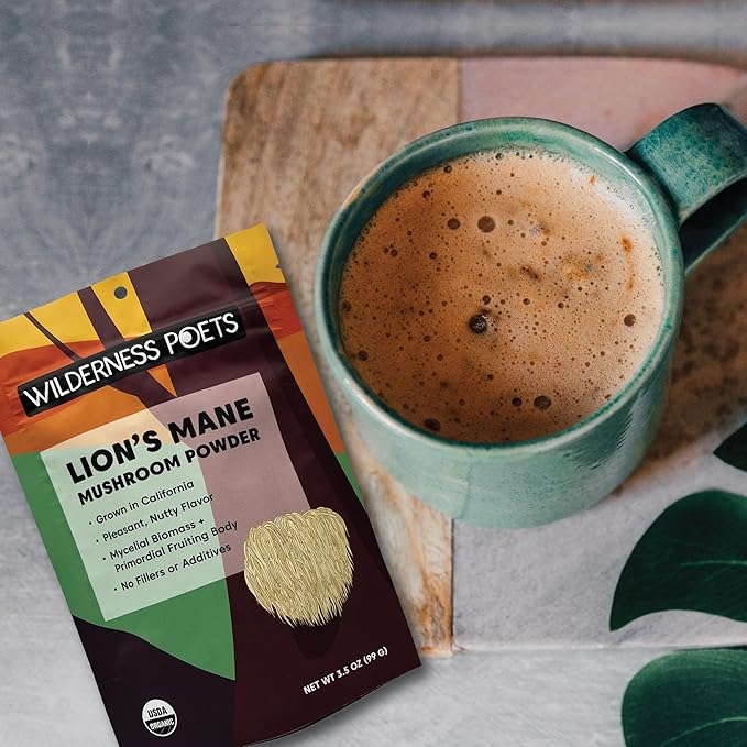 Wilderness Poets Organic Lion's Mane Mushroom Powder - California Grown (80 Ounce - 5 Pound)