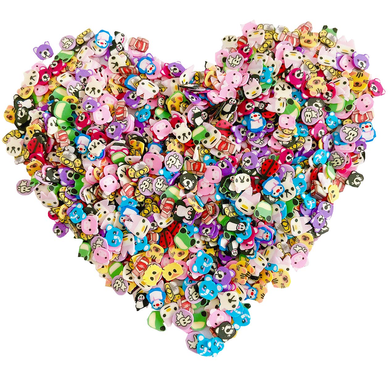 Ehope 3000 Pcs Polymer Slices Clay Slices Diy Nail Art Slices Supplies Making Kit Decoration Arts Crafts(Animal Slices)