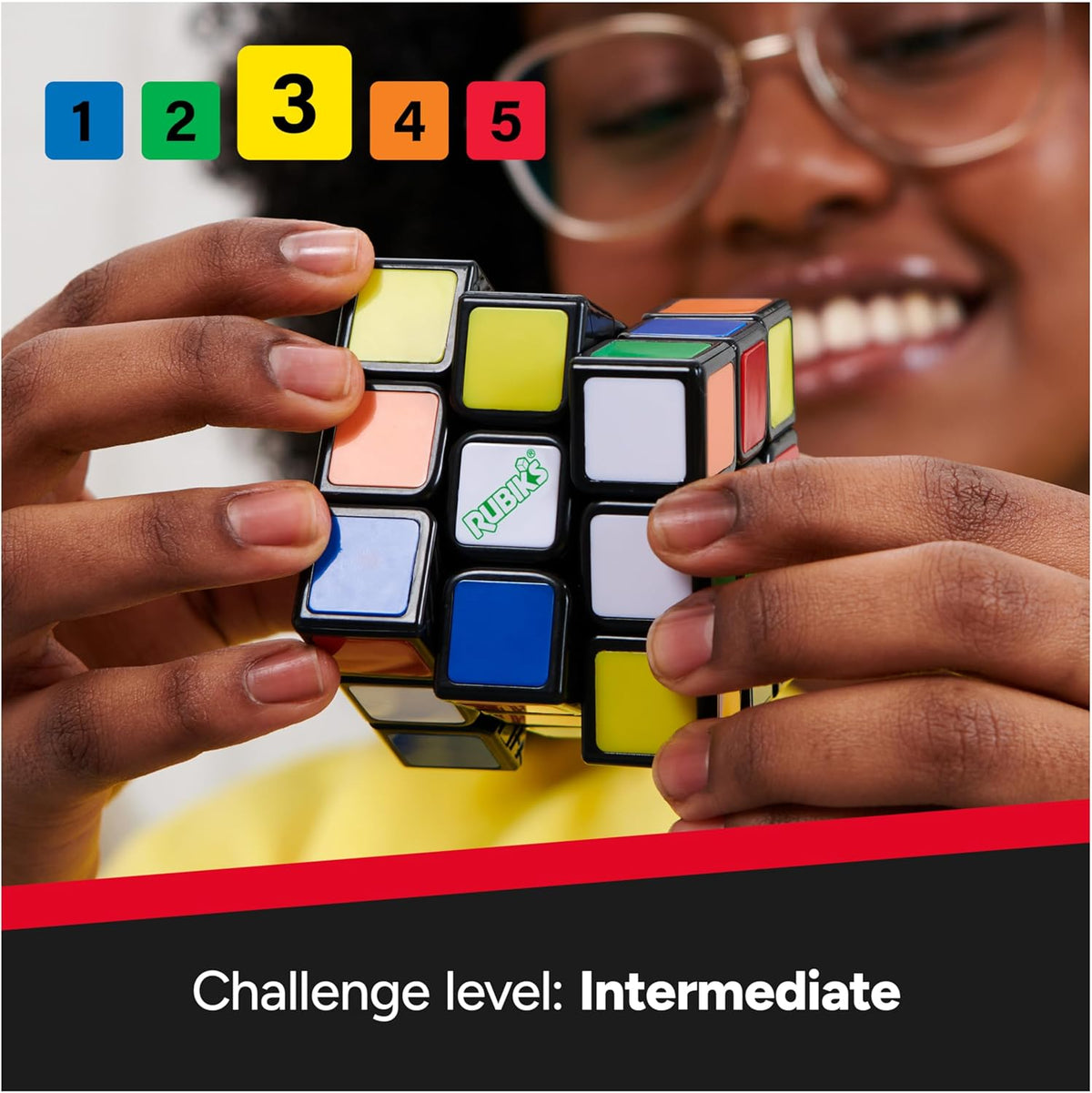Rubik's Re-Cube 3x3 Cube Made with 100% Recycled Plastic, Color-Matching Puzzle for Ages 8 & Up