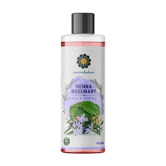 Ayurvedashree Henna Rosemary Hair Oil 200 Ml, 6.76 Fl Oz With Neem, Shikakai, Bhringraj, Amla, Brahmi, Sesame, Olive & Sunflower