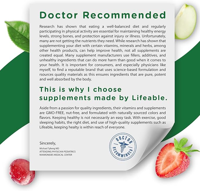 Lifeable Teens Biotin 10000mcg Gummies | Vitamin B7 | Vegan Biotin Supplement | Great Tasting Biotin Gummies for Hair Growth, Healthy Skin and Nails | Biotin Vitamins for Teens | 90 Gummies