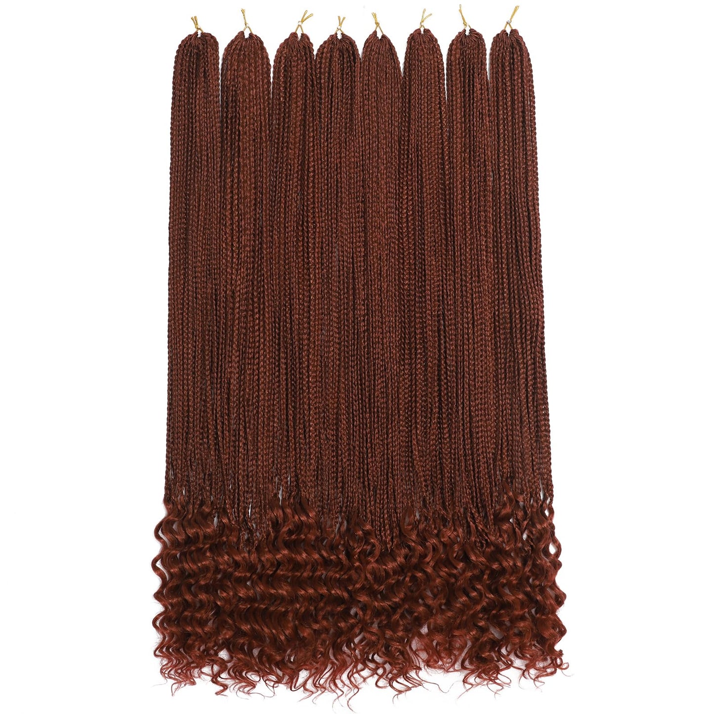 8 Packs 30 Inch Crochet Box Braids Hair With Curly Ends #350 Pre Looped Crochet Braids Box Braids Crochet Hair Goddess Box Braid