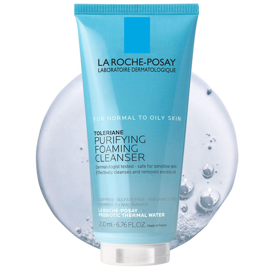 La Roche-Posay Toleriane Purifying Foaming Facial Cleanser, Face Wash For Oily And Normal Skin With Niacinamide, Wont Dry Out Sk