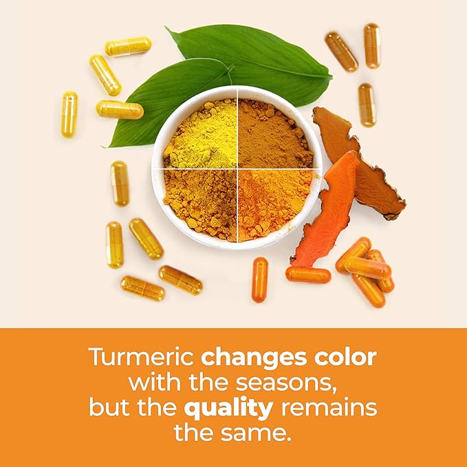 Turmeric Supplement - High Potency Turmeric Curcumin Supplement with 1500 mg Organic Tumeric and 95% Curcuminoids. Curcumin Supplements with Black Pepper for Immune & Joint Health. 60 Curcuma Capsules