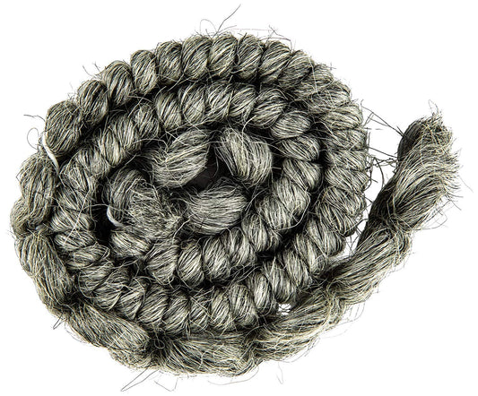 Mehron Makeup Crepe Hair 12-Inch Braid (Medium Grey)