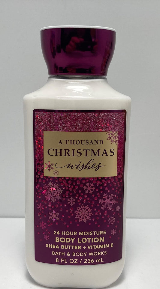 Bath And Body Works A Thousand Christmas Wishes 24 Hour Moisture Body Lotion 8 Ounce Limited Edition Scent