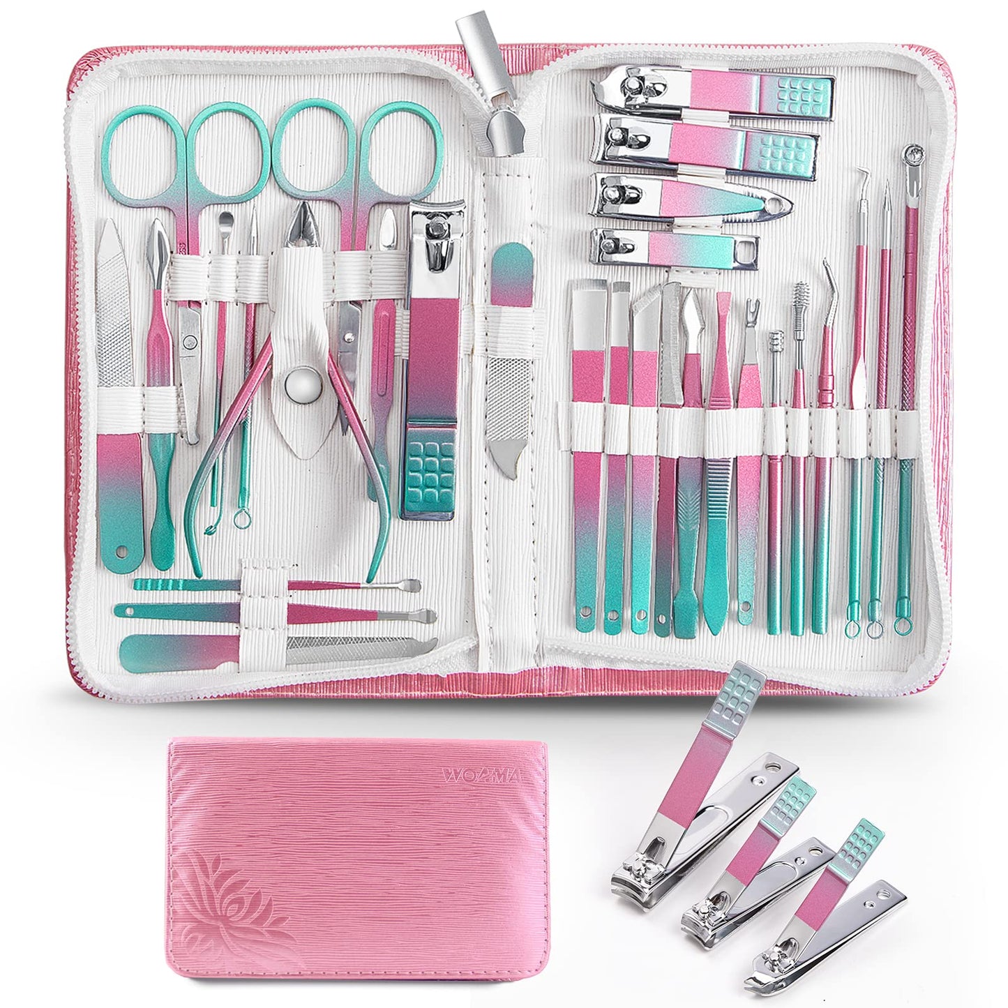 Woama Manicure Set 30 In 1 Pedicure Kit Nail Clippers Set Manicure Kit Professional Stainless Steel Nail Kit For Women Men