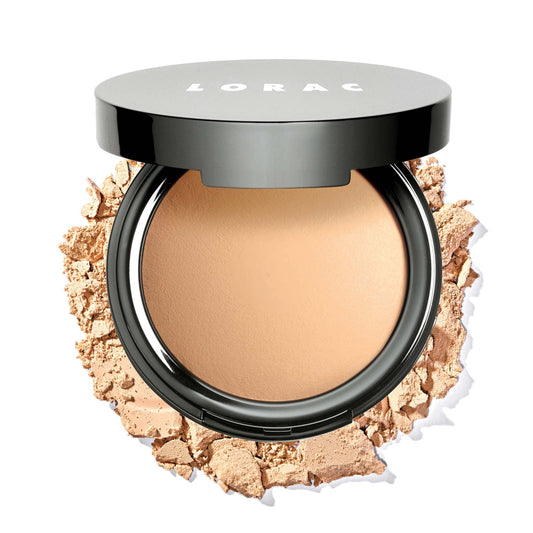 Lorac Porefection Baked Perfecting Setting Powder, Medium Tan | Powder Foundation Makeup | Face Powder