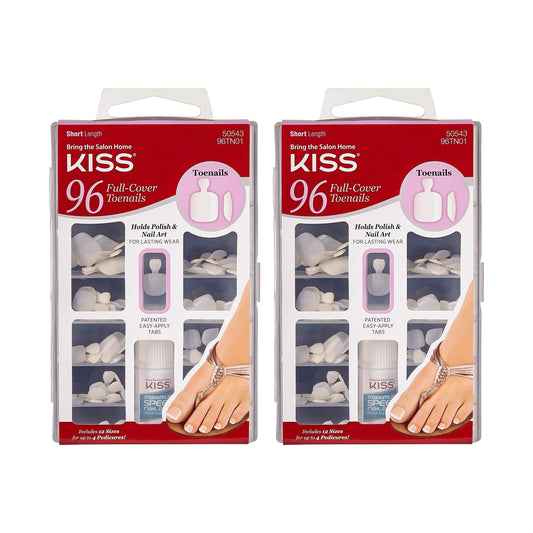 Kiss Products 96 Full Cover Toenails, 0.2 Pound ((2 Pack))