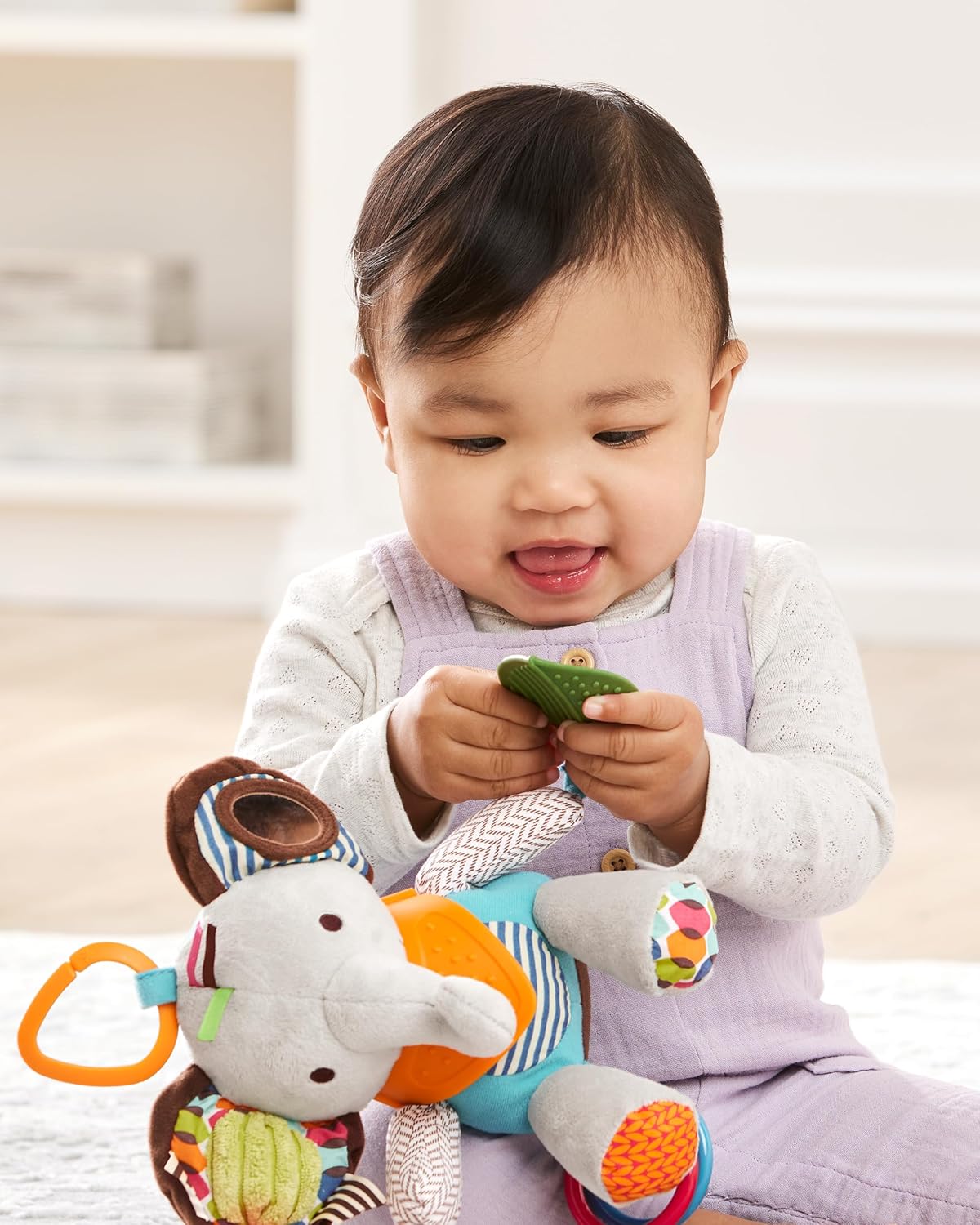 Skip Hop Bandana Buddies Baby Activity and Teething Toy with Multi-Sensory Rattle and Textures