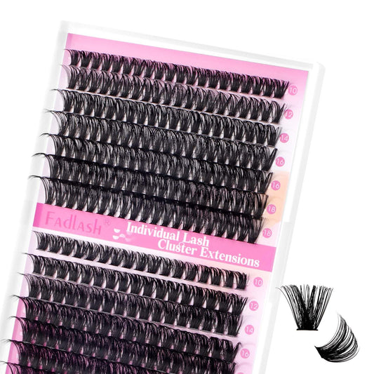 Lash Clusters Fluffy 60D+80D 10-18Mm Mixed Tray Thick Eyelash Clusters C Curl Individual Lashes 259Pcs Eyelash Extension Cluster